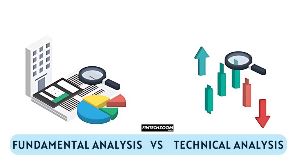 Technical analysis patterns vs fundamental analysis image for day trading in 2024 by fintechzoom