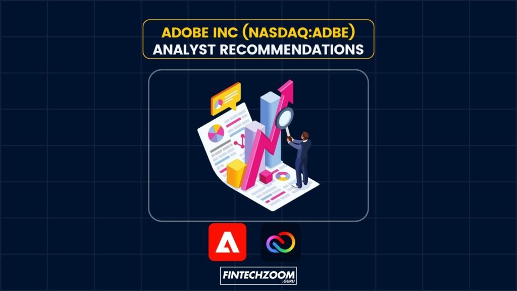 An informative chart displaying a range of analyst recommendations for a adbe adobe stock. The image features a table with columns for Analyst Firm, Rating, Price Target, and Date. Each row represents a different analyst’s view, ranging from ‘Buy’ to ‘Hold’ to ‘Sell,’ with corresponding price targets and the dates of these recommendations. The visual representation emphasizes the diversity of opinions and provides a snapshot of the investment community’s sentiment towards the stock