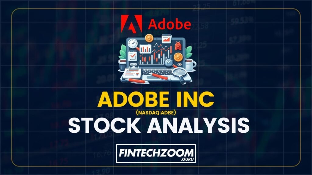 Image Showing fintechzoom Adobe stock analysis , share price